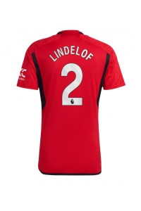 Fotbalové Dres Manchester United Victor Lindelof #2 Domácí Oblečení 2023-24 Krátký Rukáv